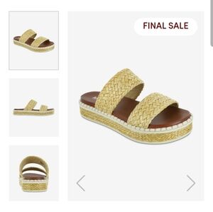 MIA Kady Natural Woven Platform Slides